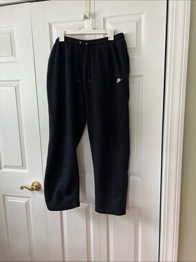 Nike Black Jogger Pants with White Swoosh Logo